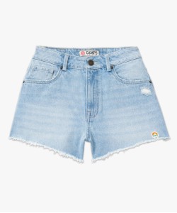 Short femme en jean délavé taille haute - Camps United